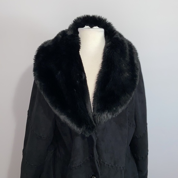 Faux Fur Coldwater Creek Coat size 20 - Picture 3 of 9